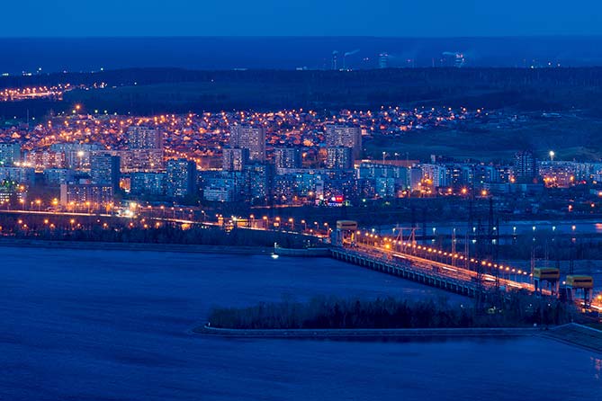 ночная панорама Тольятти