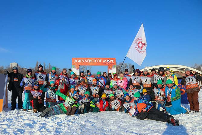 все участники марафона по сноукайтингу 2018