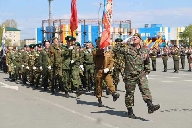 ветераны на параде победы