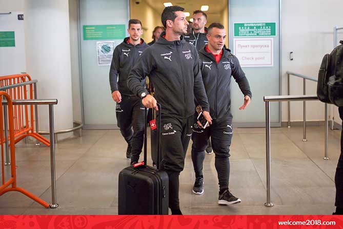 Футболисты Швейцарии прибыли в Тольятти