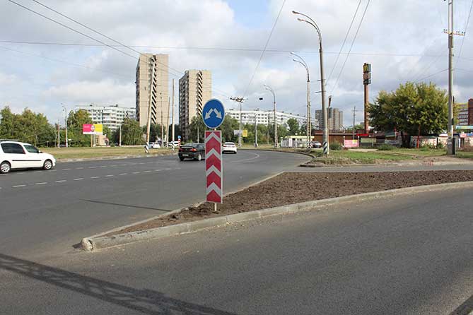 новый асфальт на кольце улицы Жукова