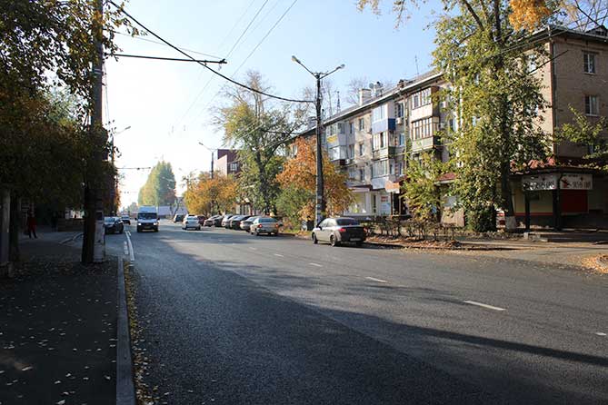 Завершен ремонт дороги на улице Ленина