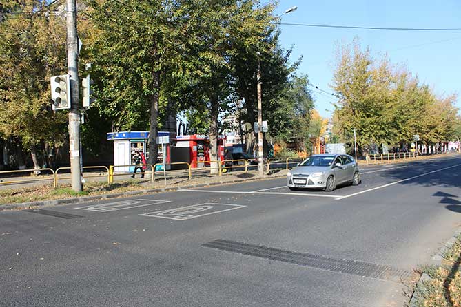 завершен ремонт дороги на улице Ленина
