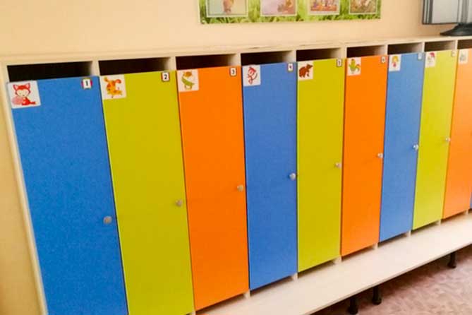 шкафчики для детей в детском саду